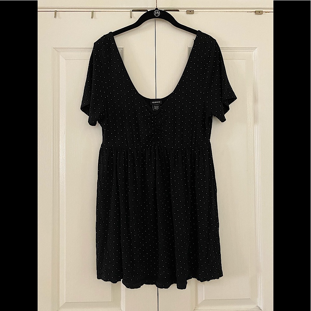 Torrid Polka Dot Hi-Lo Babydoll Top